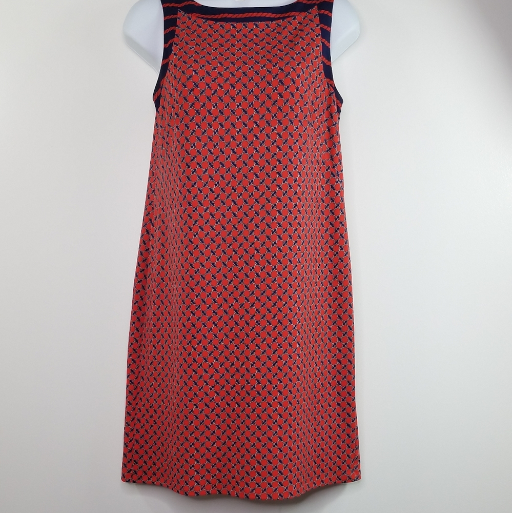 Ann Taylor nautical red and navy sleeveless dress - Picture 3 of 15
